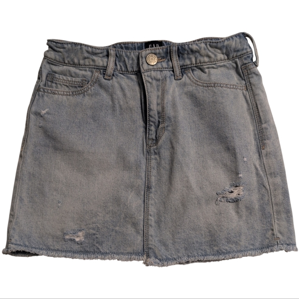 GAP Distressed Denim Mini Skirt